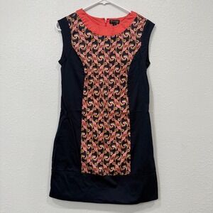 The Webster Miami At Target Women's 6 Sleeveless Sheath Dress Coral Pink Pattern